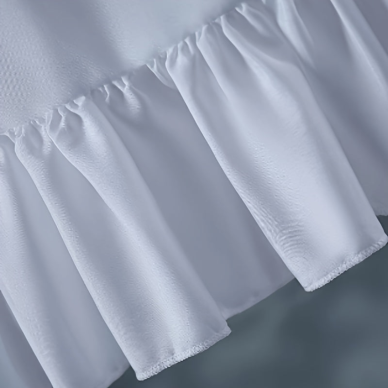 Black and White Lolita Petticoat with Steel Hoop Pleated Cloud Skirt for Women