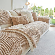 Klassik Stripe Divan qopqog'i, sirpanmaydigan, itga do'st polyester himoya, kreslo, divan, 3-4 o'rinli bo'lakli bo'lak