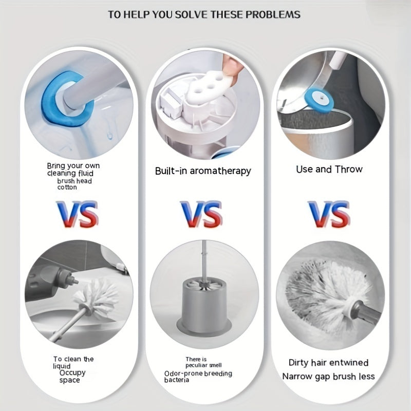 Bir martalik hojatxona cho'tkasi to'plami, 24 ta bo'lak, 40 ta cho'tka boshchalari va aromatik to'ldirishlar bilan