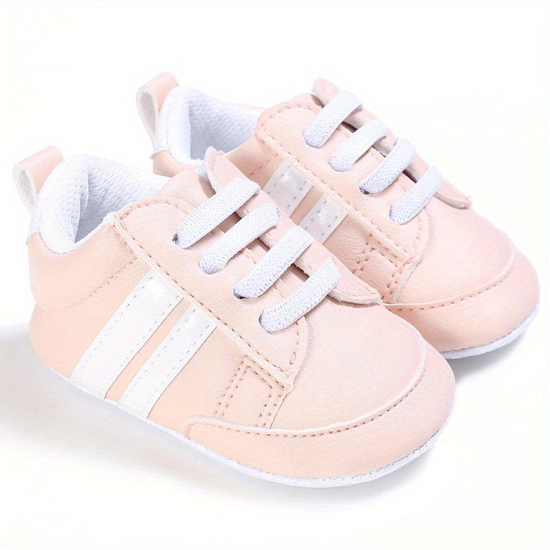 Infant Soft Bottom Stripes Light-Up Sports Shoes for Newborns Spring Fall