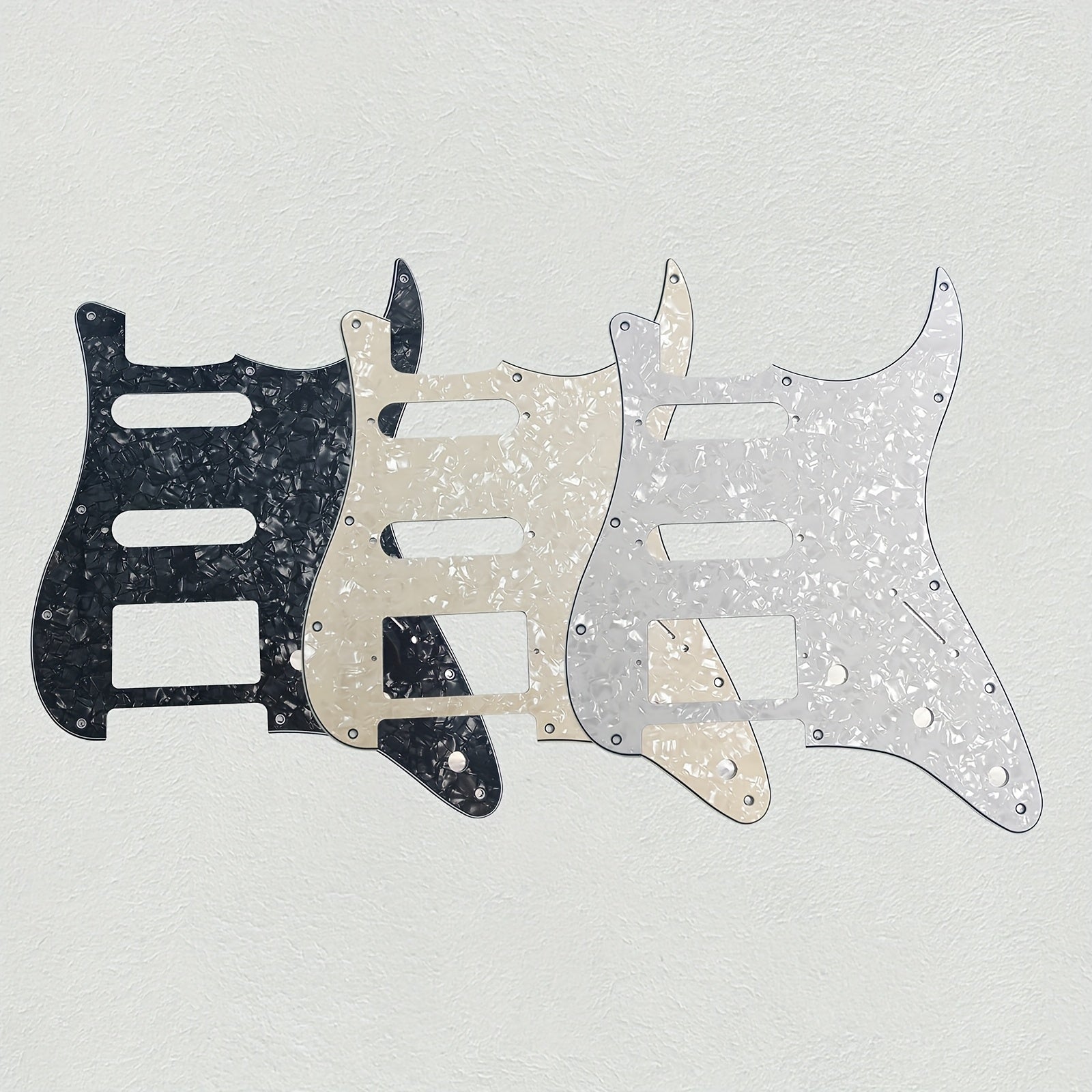HSS 11-Hole Electric Guitar Pickguard for Standard FD ST Modern Style Guitars Black White Beige