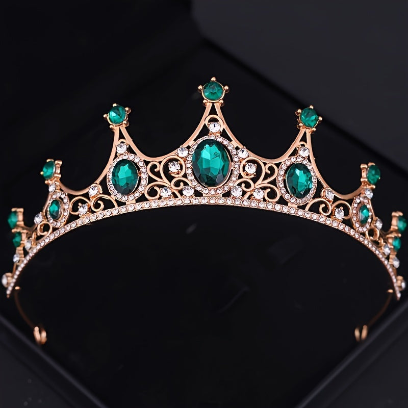 To'ylar va kelinlar uchun rang-barang rhinestones bilan Qirollik qirolichasi taxti