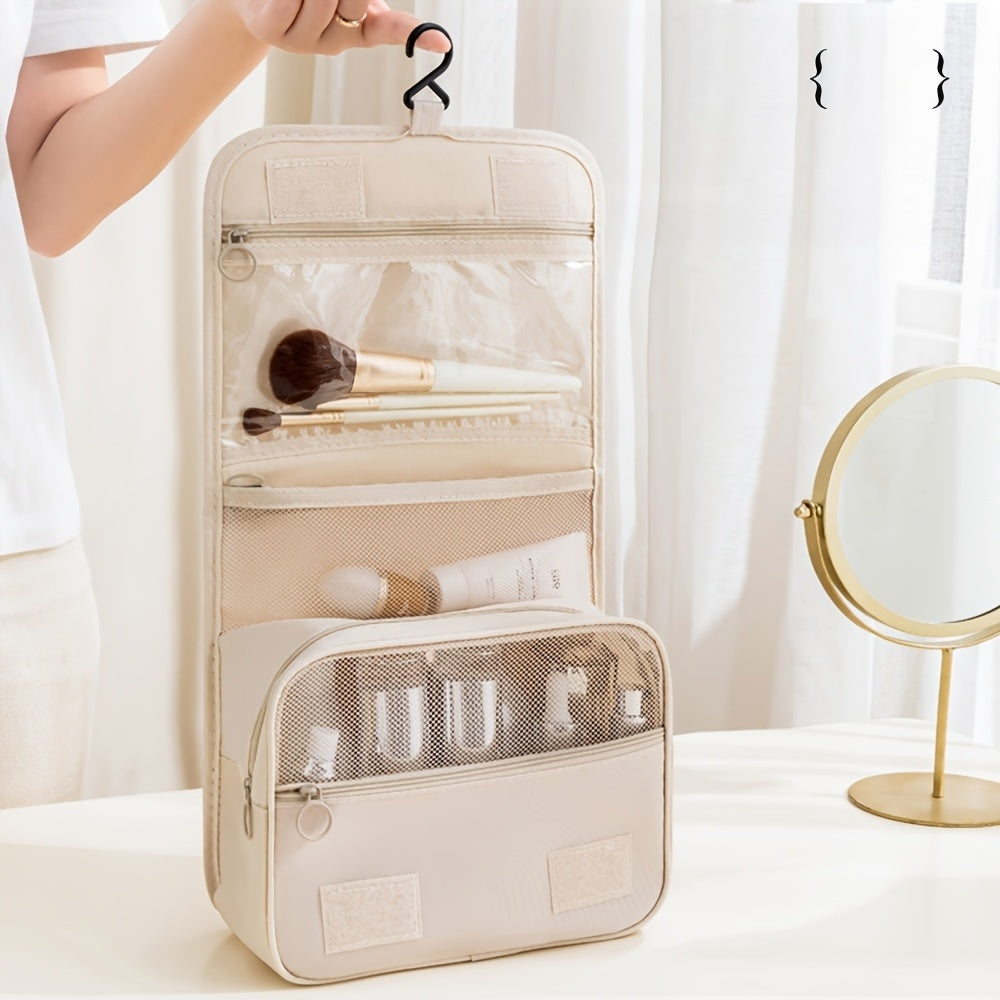 Hanging Toiletry Bag Travel Cosmetic Organizer with Multiple Zip Pockets