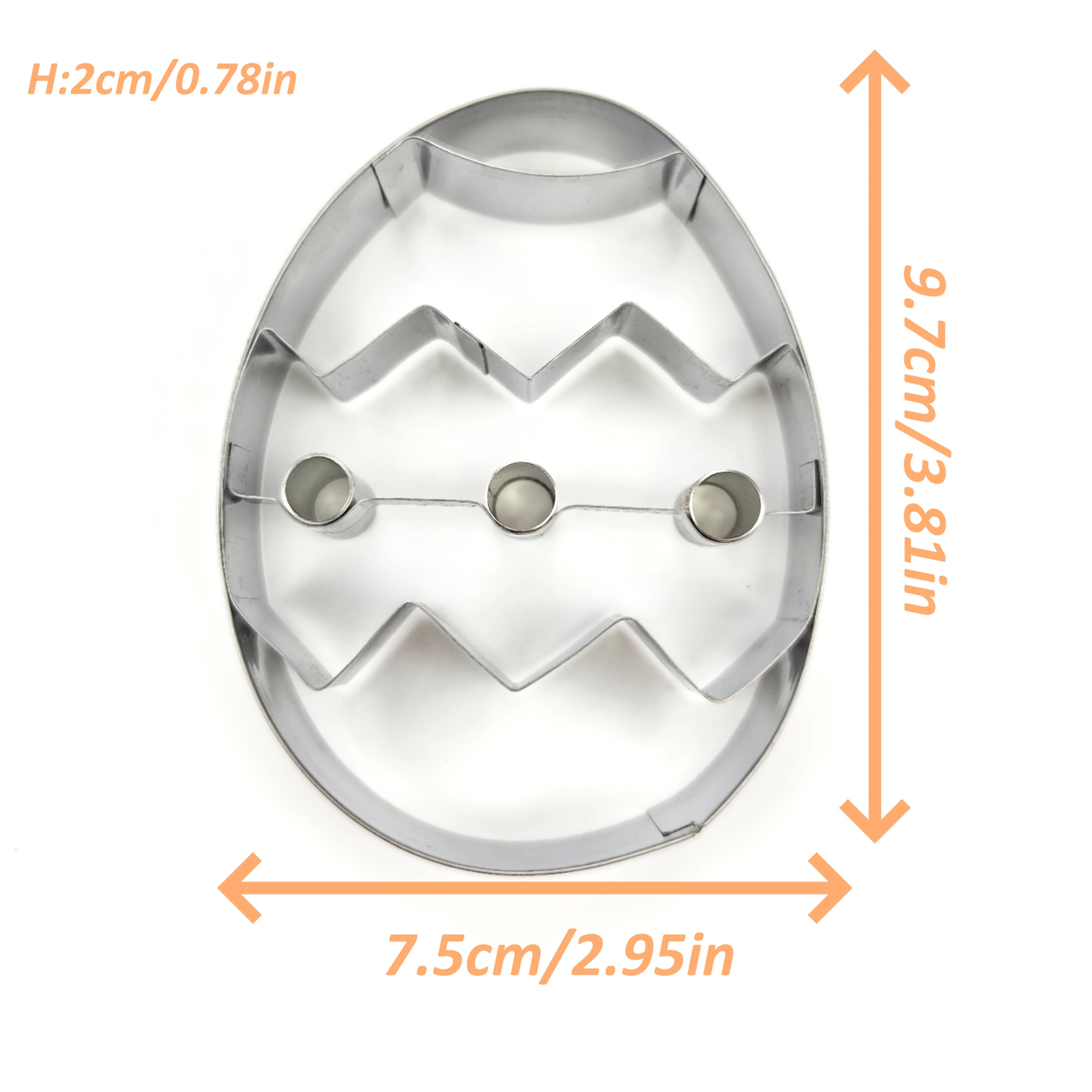 Easter Cookie Cutter Stainless Steel Egg Mold for Baking and Clay Sculpting