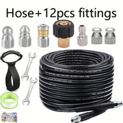 5800 PSI Sewer Jetter Kit for Pressure Washer Drain Cleaning with Corner Hose Attachment