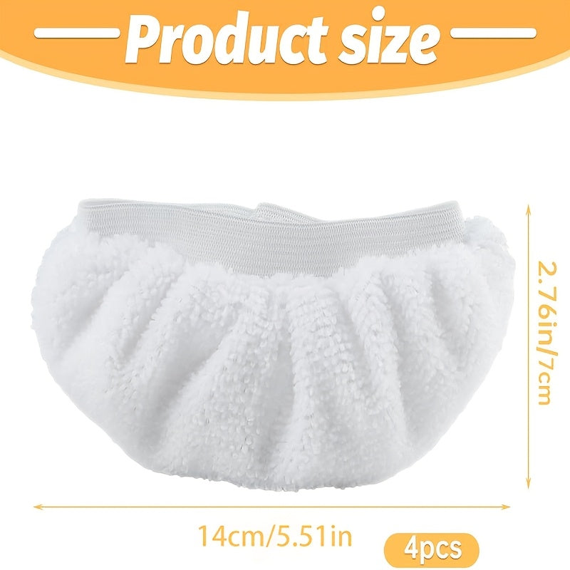 Universal Mikroto'lqinli Steam Mop Padlar 4-Pack, Qo'l bilan ishlatiladigan steam tozalagichlar uchun yuviladigan qayta ishlatiladigan matolar, Ko'pchilik steam mop modellari bilan mos keladi