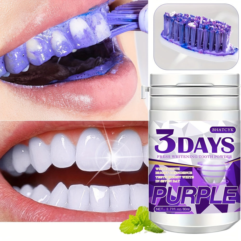 Teeth Whitening Powder for Deep Cleaning and Oral Care 70g Purple Tooth Powder