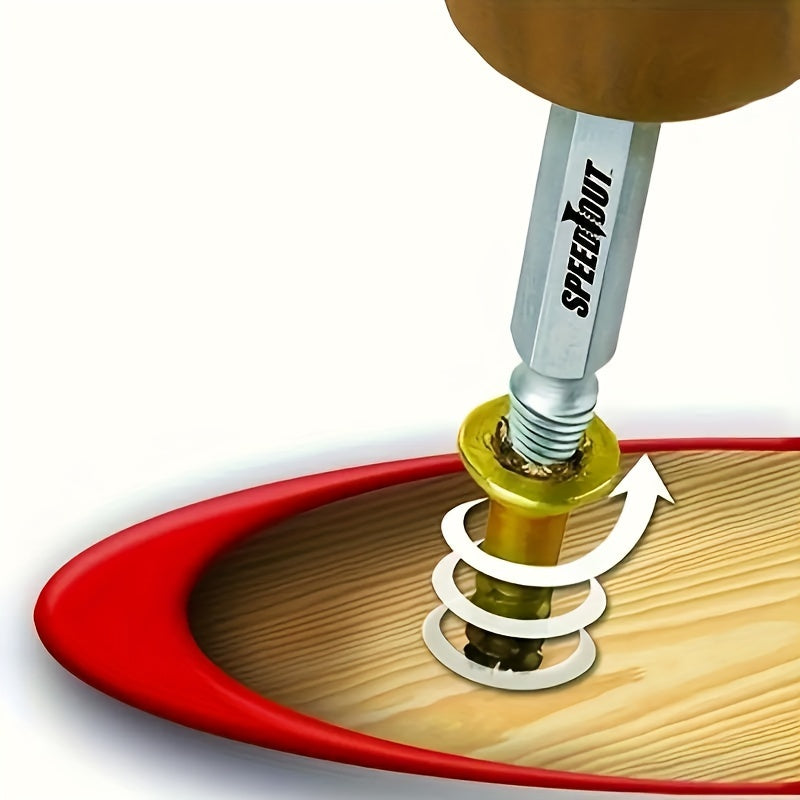 Juego de extractores de tornillos de acero de 4 piezas para quitar tornillos rotos