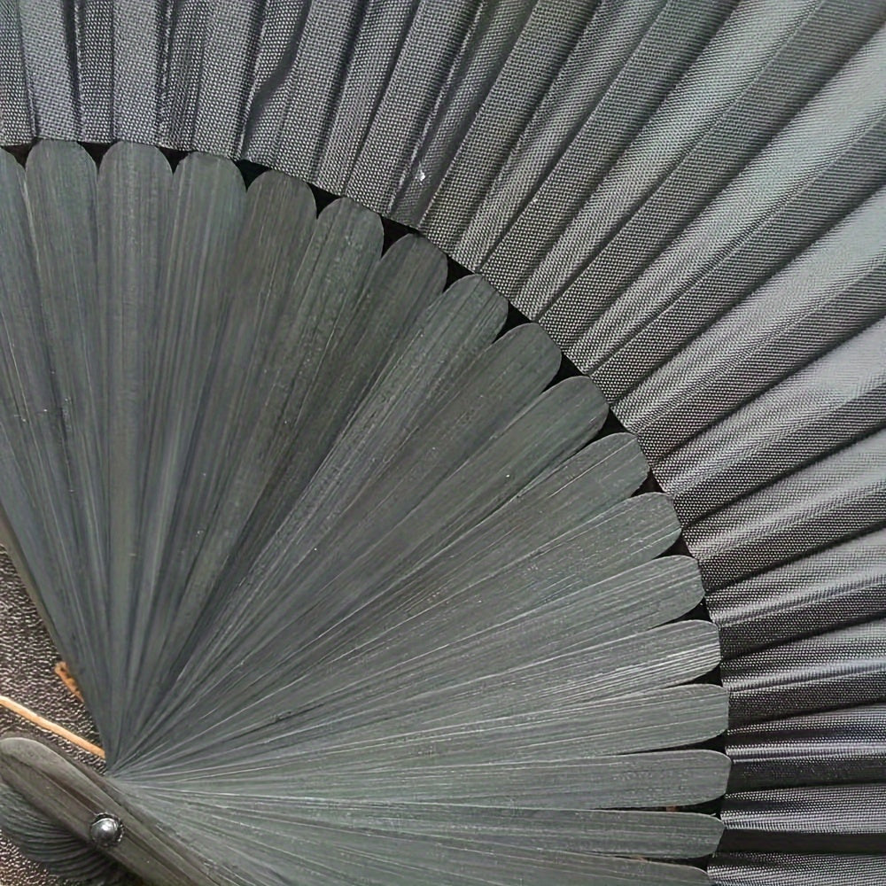 Black Folding Fan Set of 3 for Parties and Gifts