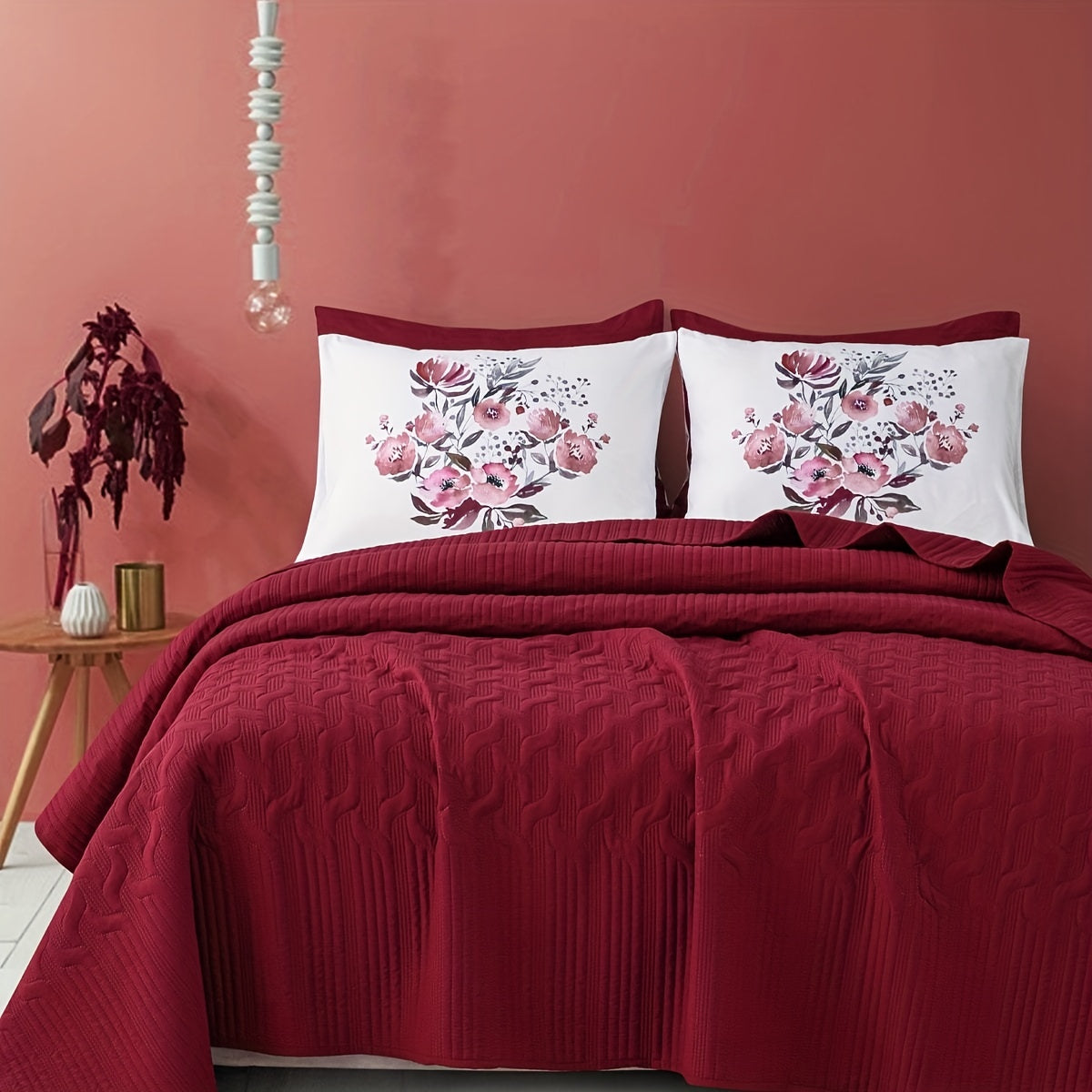 3 ta mustahkam rangli mikroto'qima yotoq to'plami, yotoqxona yoki yotoq xonasi uchun qulay yotoq to'plami (1 ta yotoq to'plami va 2 ta yostiq qopqog'i kiradi, yostiqlar kiritilmagan)