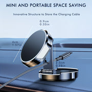 Magnetic Car Phone Holder Aluminum Alloy 360° Rotation Dashboard Mount