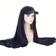 Yengil, bir rangli chiffon hijab shapkasi va boshqoq, tashqi va kundalik kiyim uchun