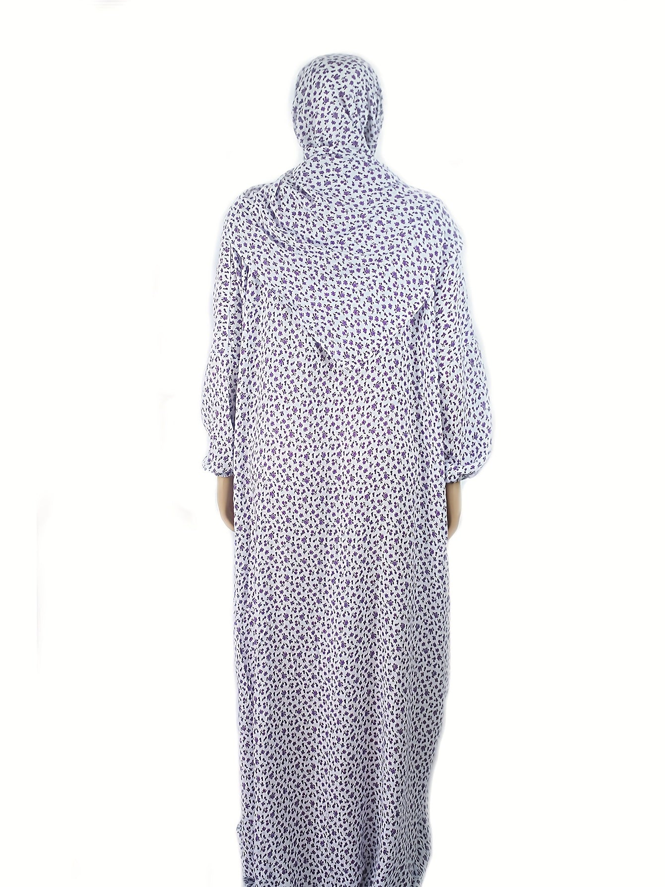 Ayollar uchun katta hajmda musulmon elegant erkin bosma abaya an'anaviy O'rta Sharq kiyimi