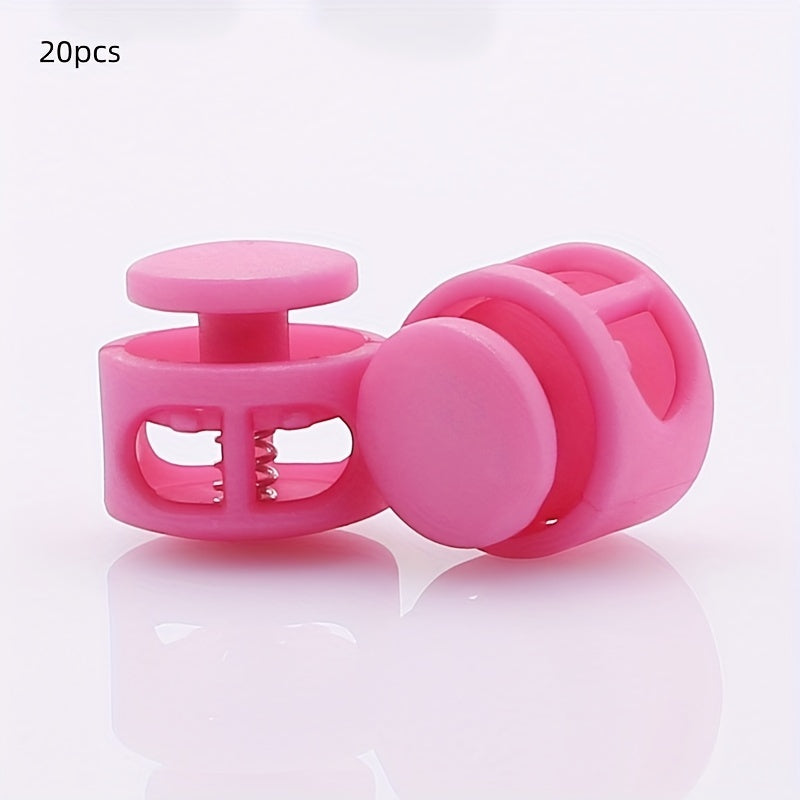 20 Pcs Color Nylon Spring Buckles for Shoes Luggage-Adjustable Buckles