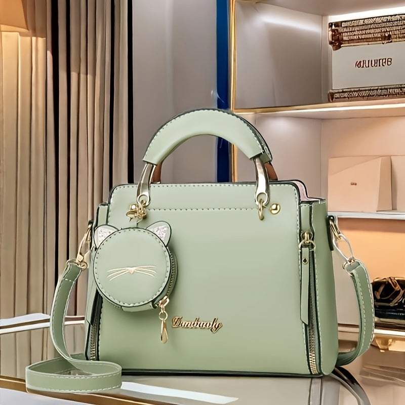 Women's Shoulder Bag with Removable Strap Lightweight Zipper Messenger Bag