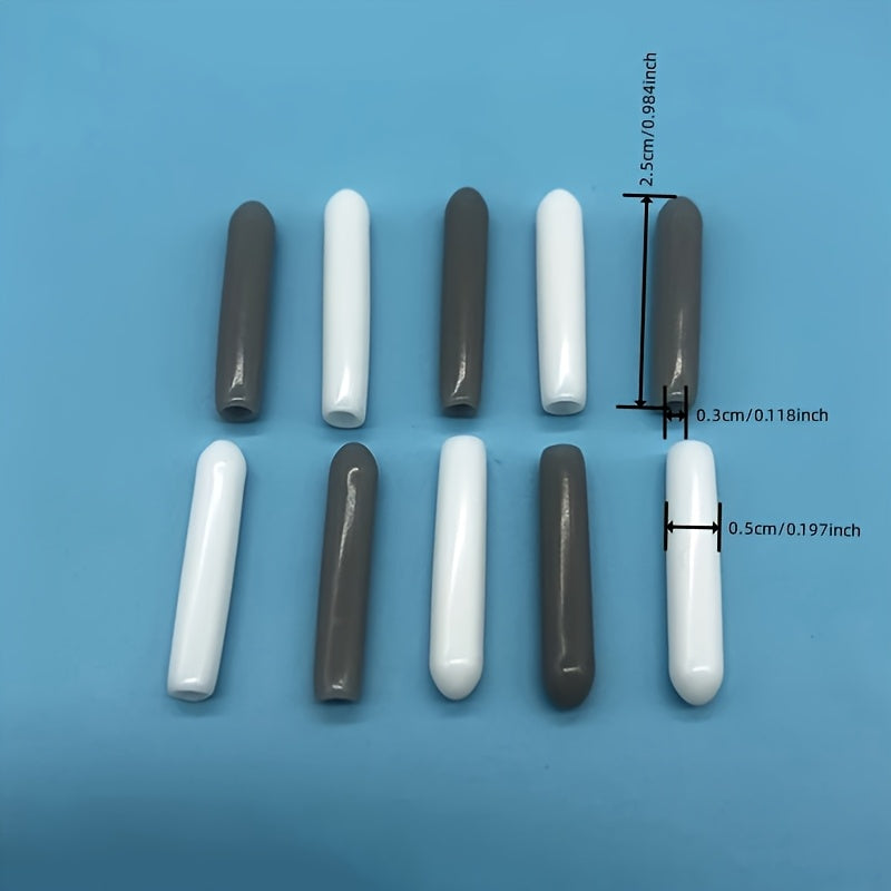 50 Dishwasher Rack Caps Elastic PVC Teethed Edge Protectors Gray White