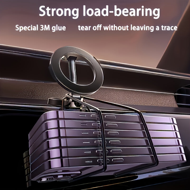 High-Strength Zinc Alloy Car Phone Holder 360° Rotating Dashboard Stand for Navigation