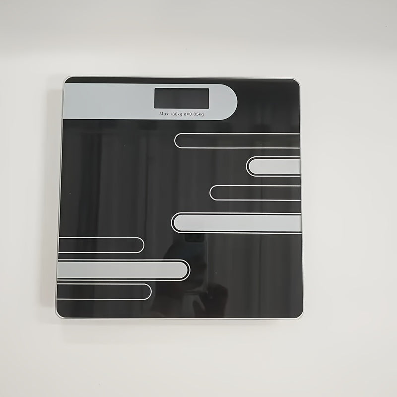 1 dona Sleek Black Digital Body Weight Scale LCD displey bilan sog'liqni nazorat qilish va zamonaviy vazn o'lchash uchun.