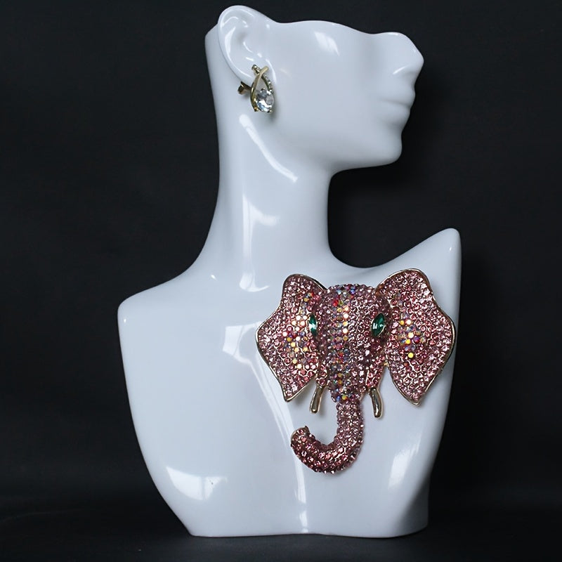 Vintage Animal Brooch with Rhinestones, Alloy Corsage Accessory for Clothing