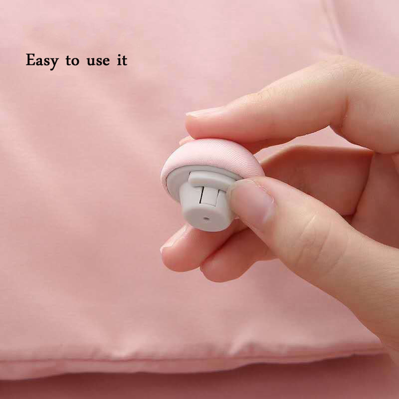 Set of 4 Pink Mushroom Duvet Clips Prevent Slipping Bed Sheet Quilt Secure