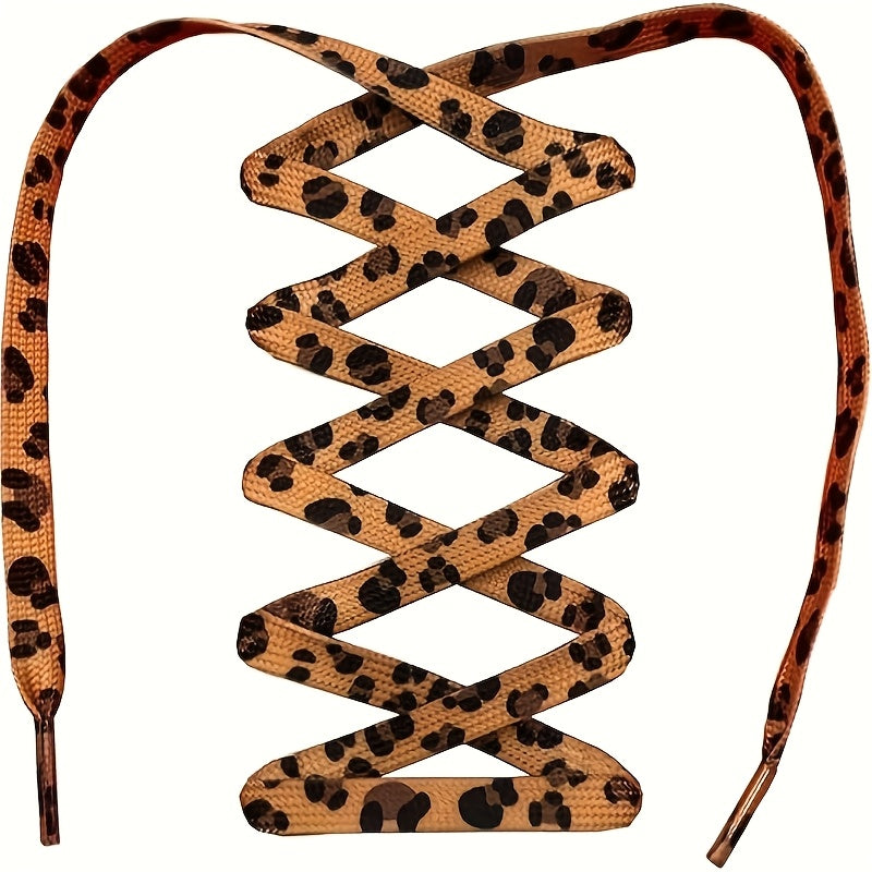 Unisex Animal Print Shoelaces Leopard Snake Pattern 140cm