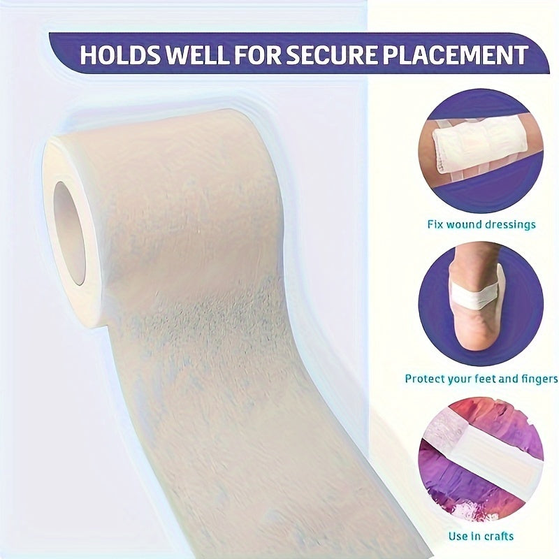 Полуролик ультратонкой клейкой ленты дышащая, гипоаллергенная, из нетканого материала