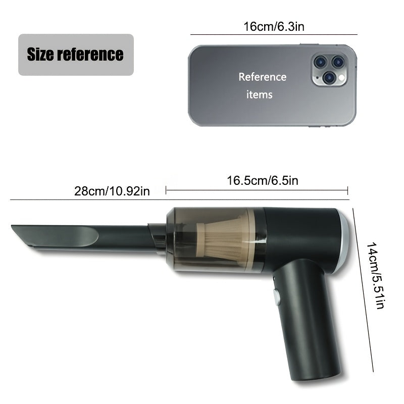 Cordless Car Vacuum Cleaner with Strong Suction Rechargeable Handheld Portable Quiet