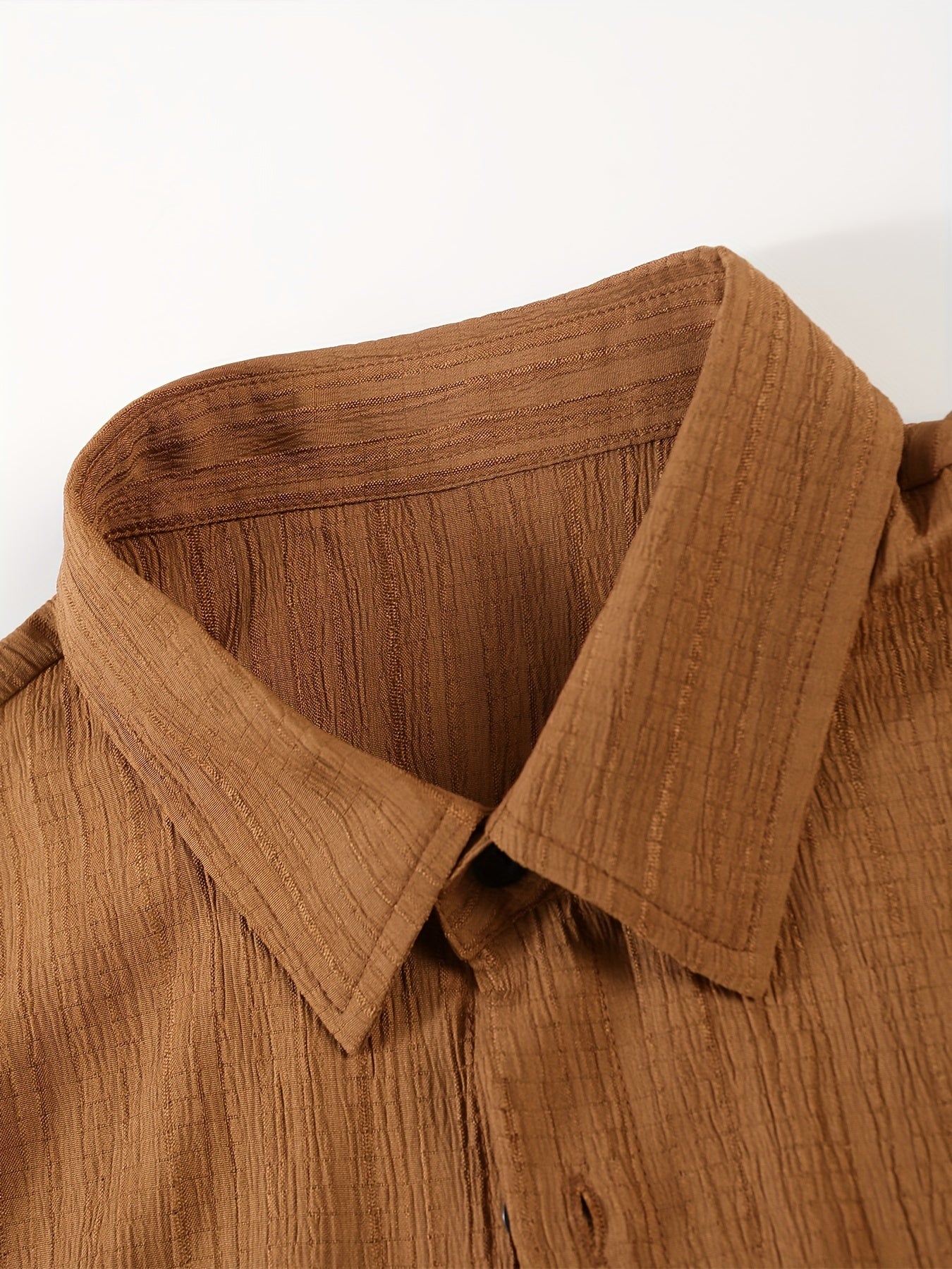 Men's Summer Casual 2-Piece Outfit Solid Color Shirt and Drawstring Pants