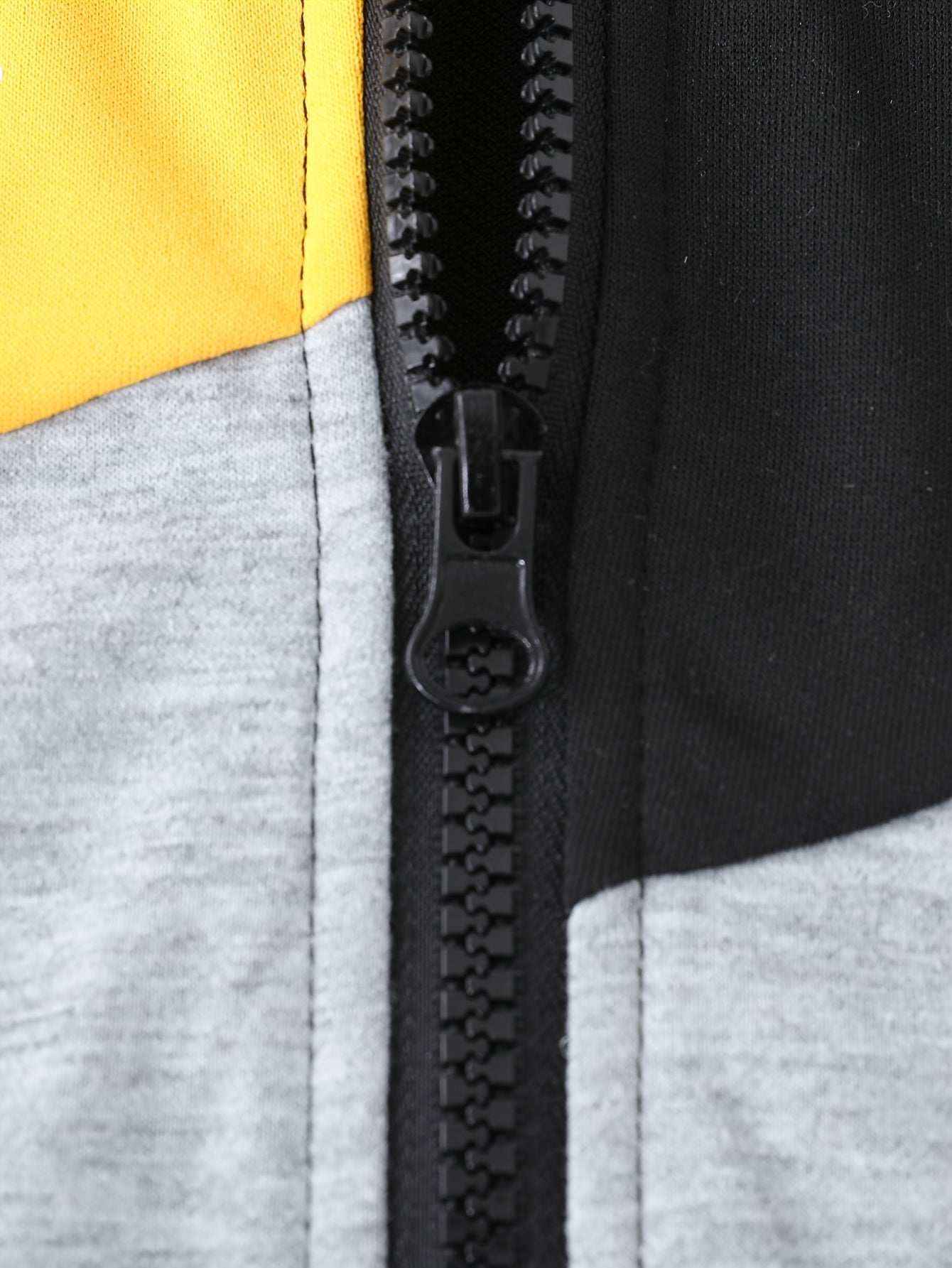 Boys Hooded Jackets Set of Two Zipper Patchwork Letter Print Spring Fall Polyester