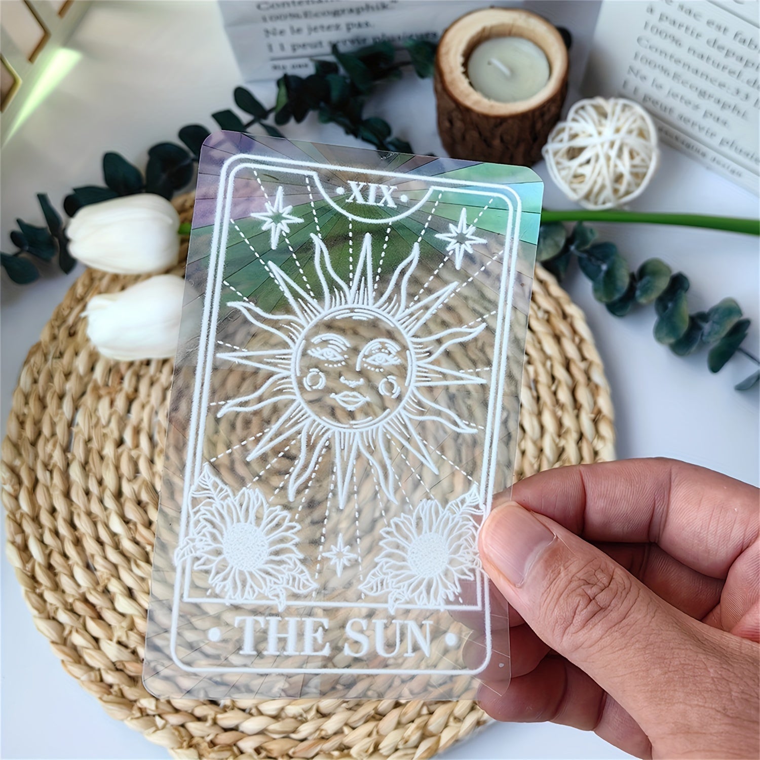 Rainbow Prism Glass Window Cling Sunshine Card Design Easy to Apply PVC Decor