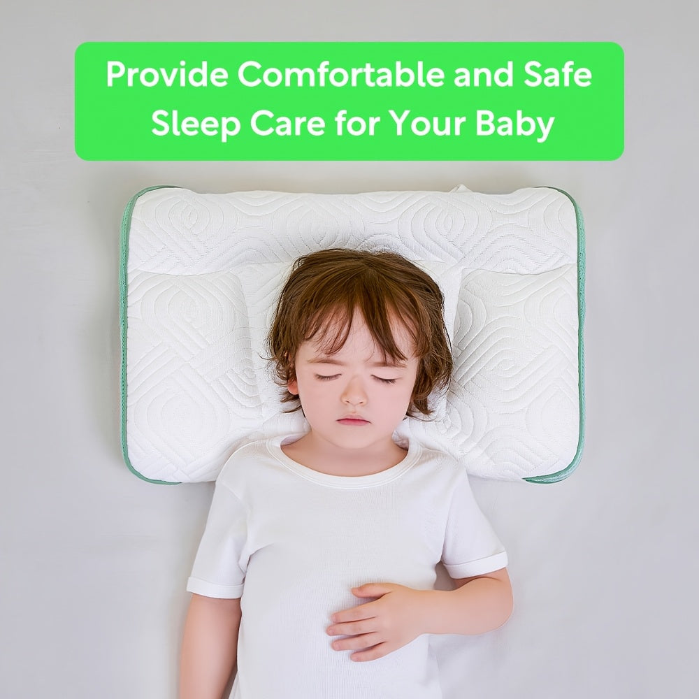 Kids Animal Pattern Pillow for Side and Back Sleep Travel Washable Pink Green