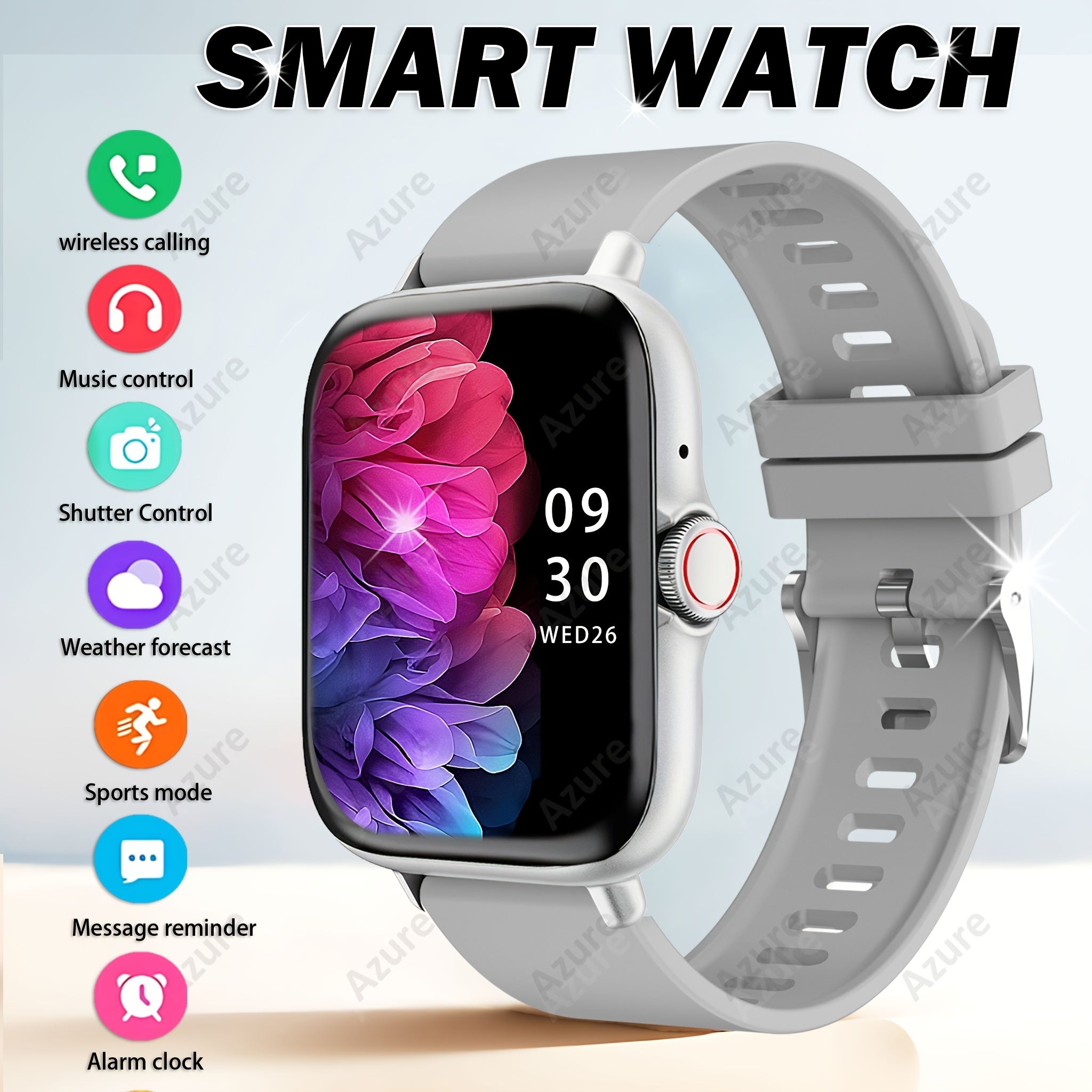 HD Smartwatch 4.65cm Touch Screen Wireless Calling Fitness Tracker with Customizable Wallpaper and Multiple Sports Modes