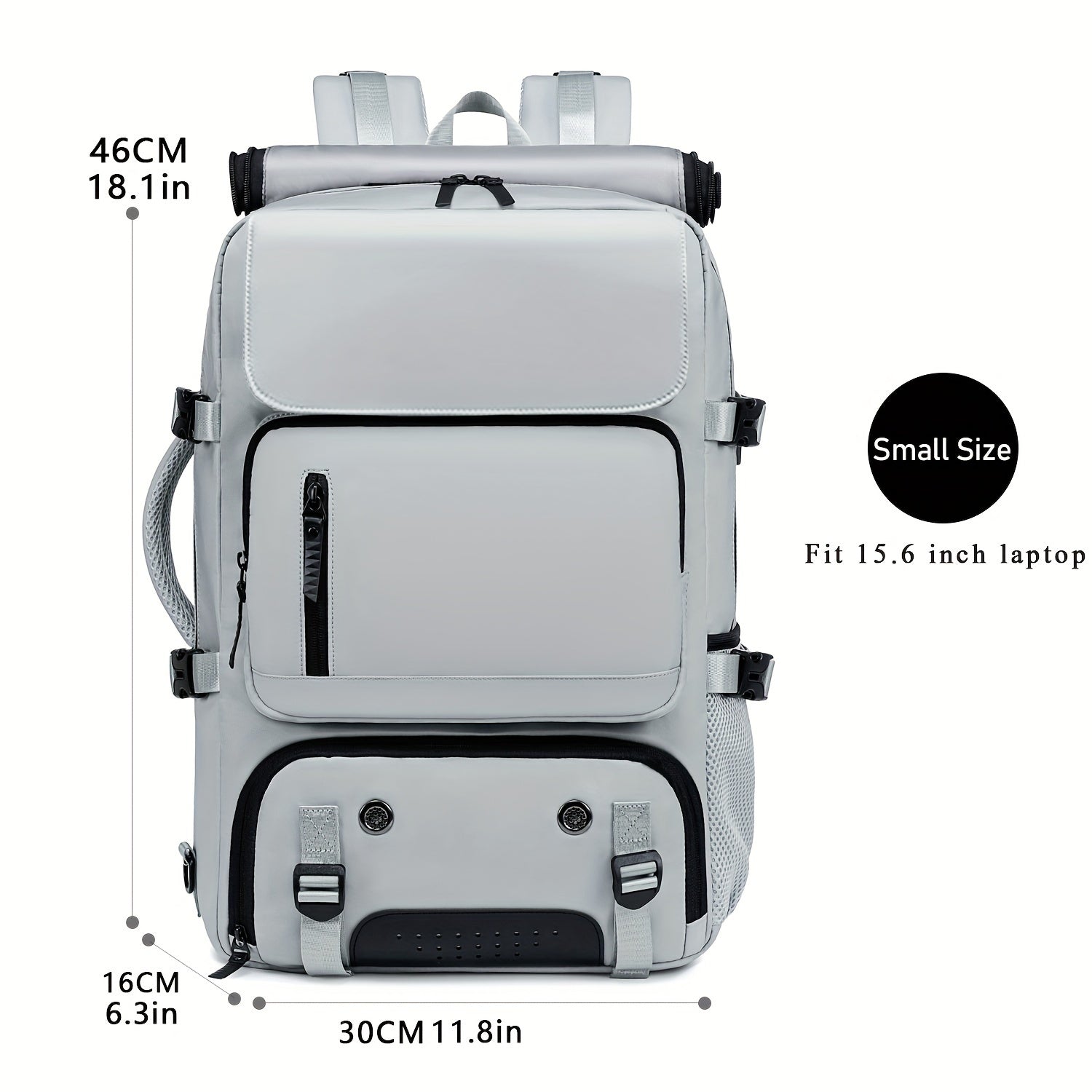 Erkaklar uchun ko'p funksiyali sayohat ruksak, aviakompaniyalar tomonidan tasdiqlangan, noutbuklar, maktab, qo'l yuklari, ochiq sportlar uchun mo'ljallangan va poyabzal bo'limini o'z ichiga oladi.