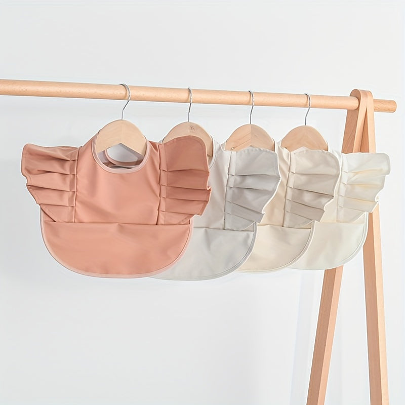 Babero impermeable para alimentar con diseño de alas de ángel, material PU, para regalos de vacaciones