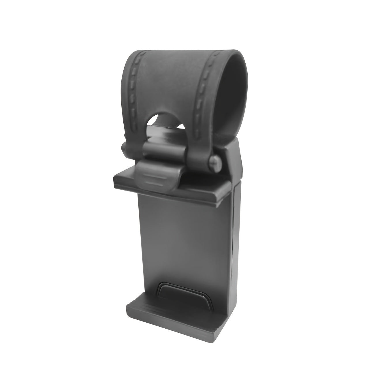 Universal Car Phone Holder with Plastic Steering Wheel Mount and Bike Clip Support