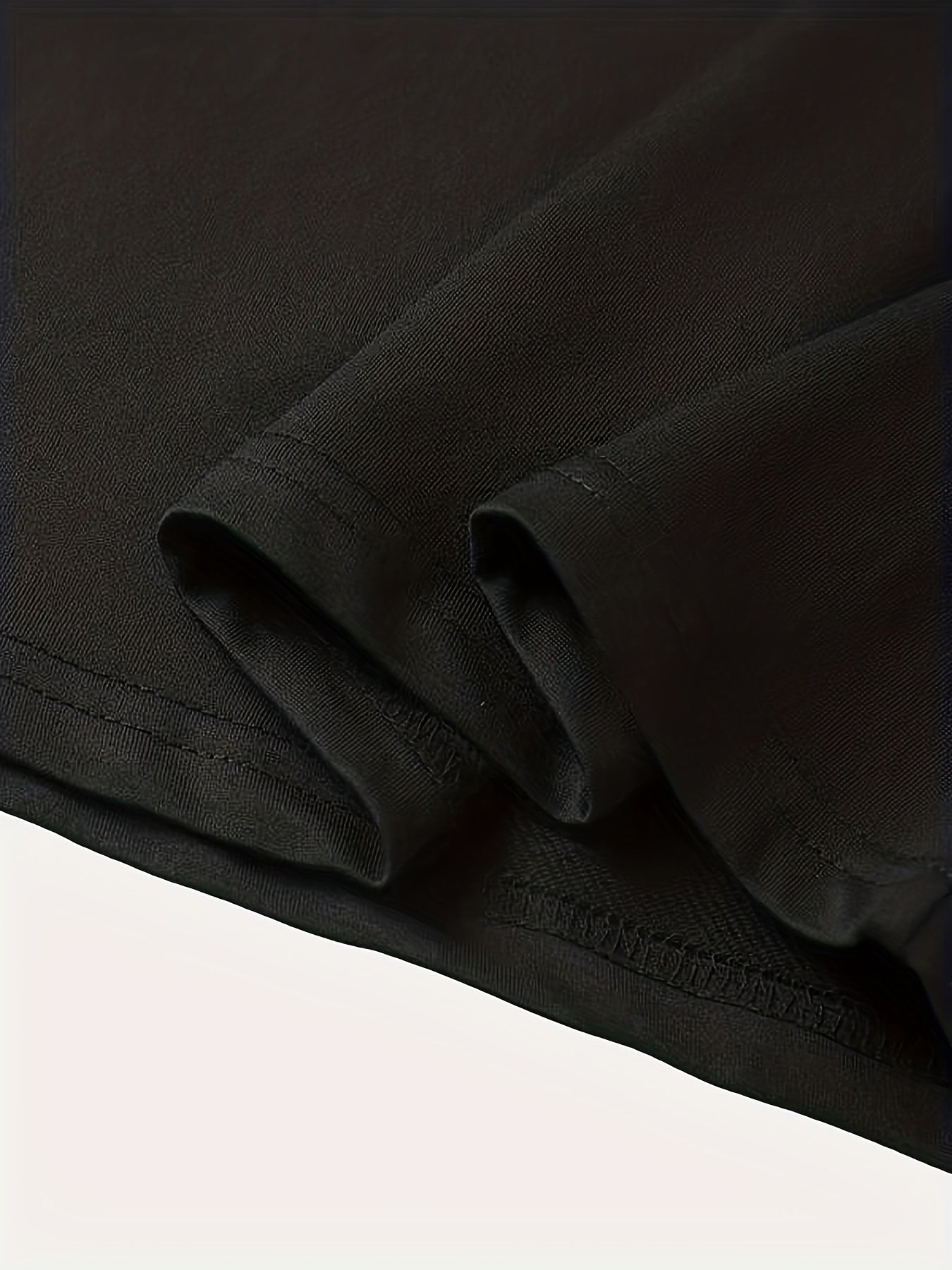 Men's Short Sleeve T-Shirt Crew Neck Geometric Black Line Polyester Casual Summer