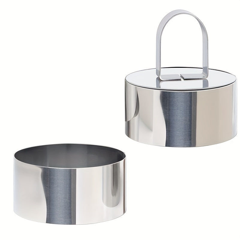 Set of 2 or 4 Stainless Steel Cake Mold Rings 7.01cm for Mousse Cakes Cookies Pancakes