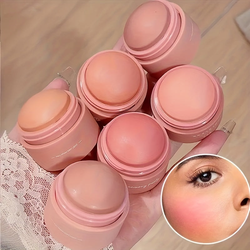 Women Blush Ball Peach Pink Matte 6 Colors Quick Application Flawless Skin