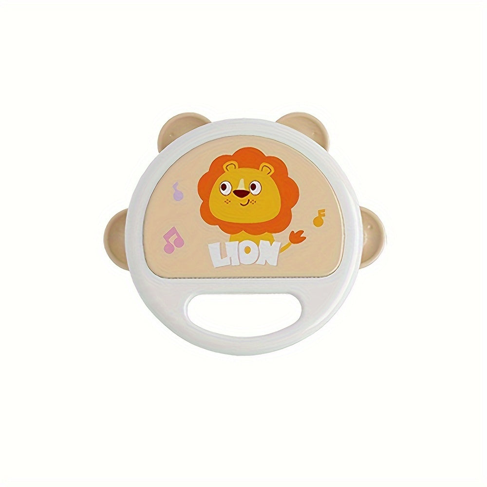 Cute Lion Cartoon Rattle & Hand Drum Toy - Bolalarda ushlash kuchini oshirish uchun ajoyib, Halloween va Rojdestvo uchun mukammal sovg'a, Bayram mavsumi uchun ideal.
