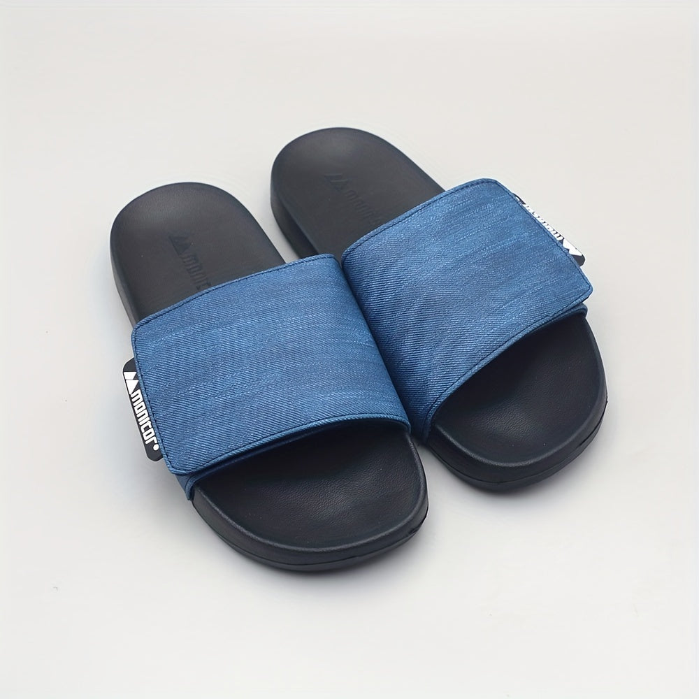 Мужские регулируемые тапочки с открытым носком однотонного цвета и нескользящей подошвой из EVA