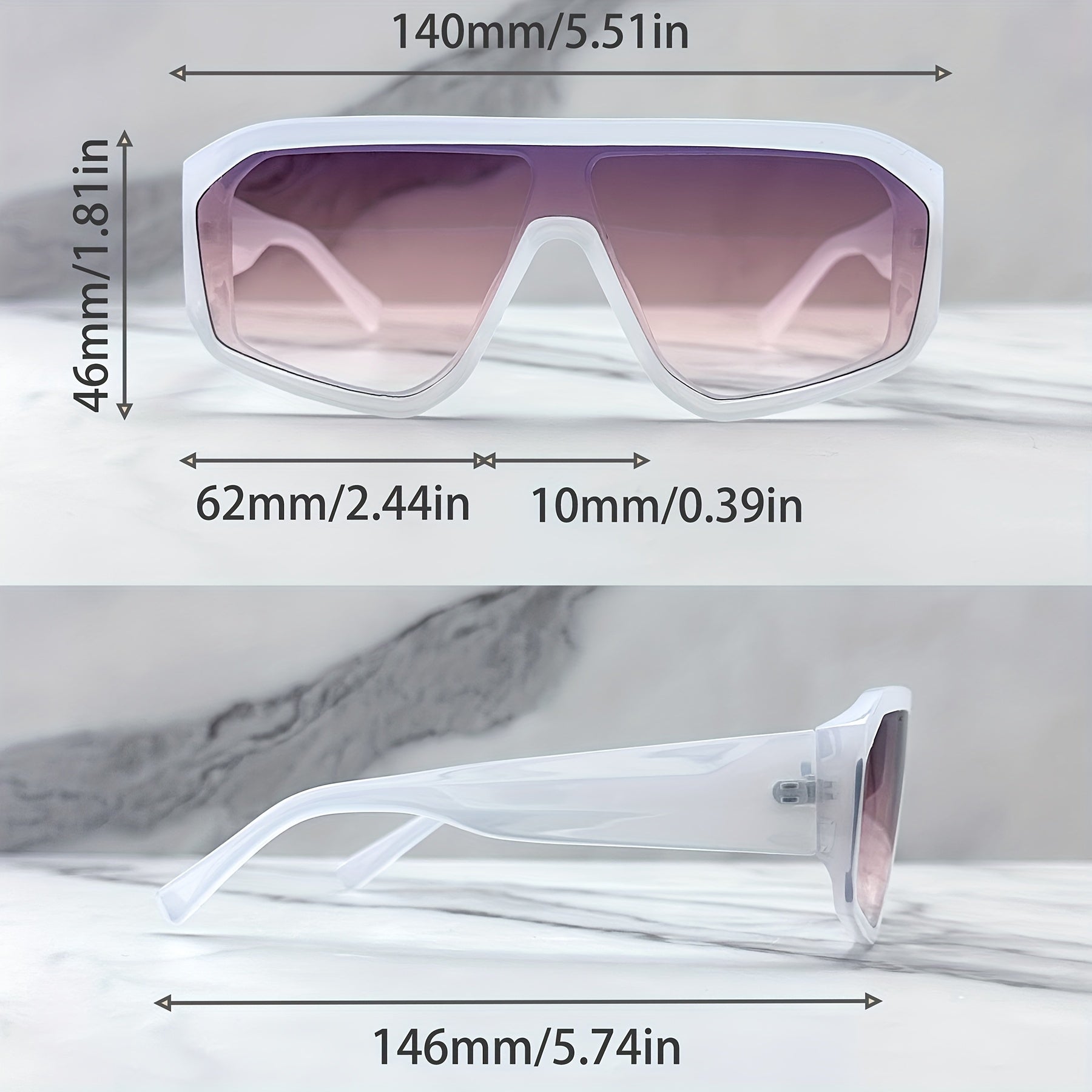 Large Retro Jelly Color Sunglasses for Men and Women Anti-Glare UV Protection for Hiking Beach Travel
