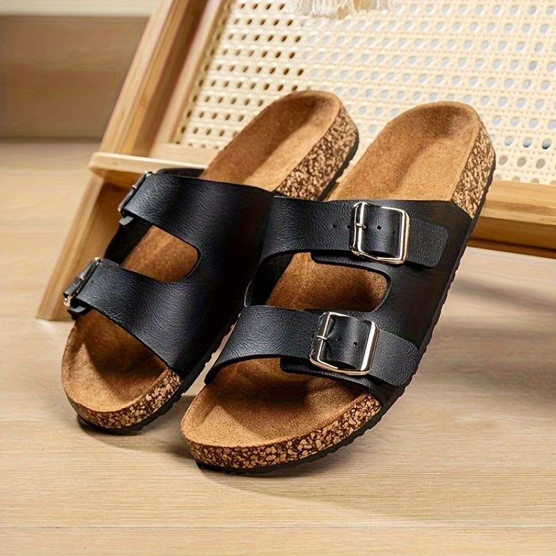 1 Juft Uniseks Moslashuvchan Qaytmas Slaydlar, Ichki/Tashqi foydalanish uchun Mustahkam Rang Dizayni bilan