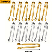Stainless Steel Mini Tongs for Serving and Catering 10/12 Inch