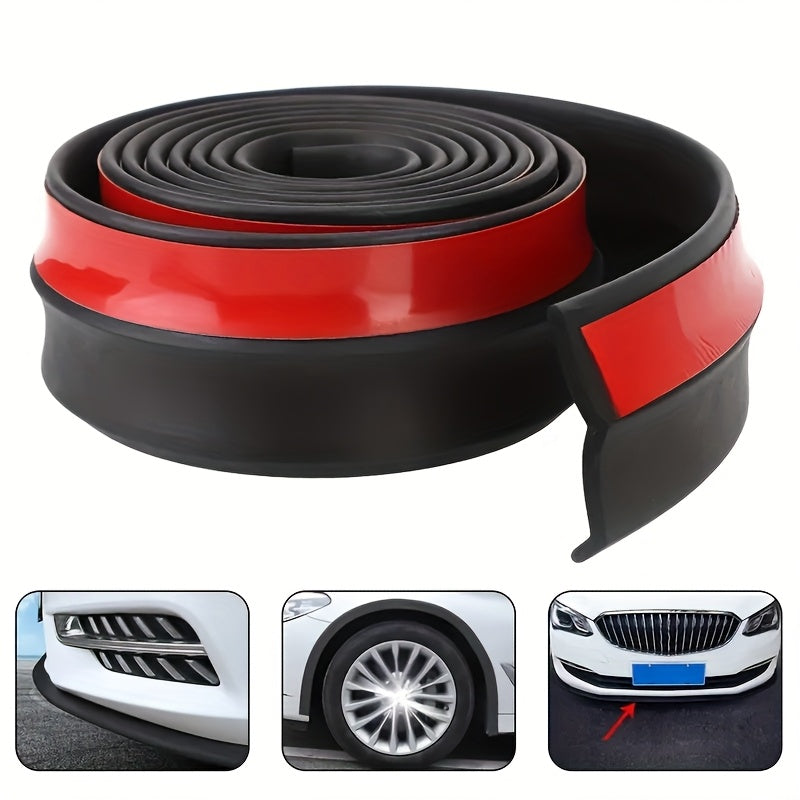 Car Front Bumper Protector Strip 2.5m Rubber Scratch Kick Anti-Damage