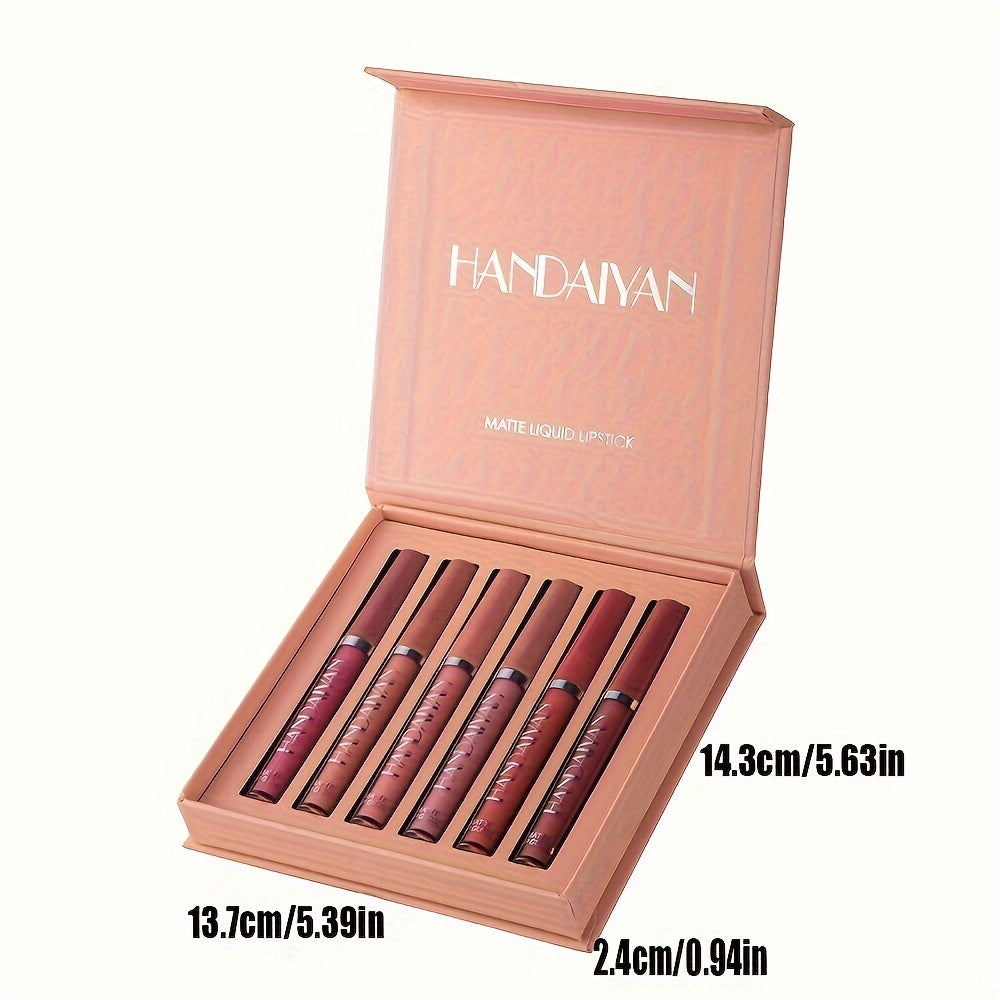 Women Matte Liquid Lipstick Set 6 Pieces Long-Lasting Waterproof Non-Stick