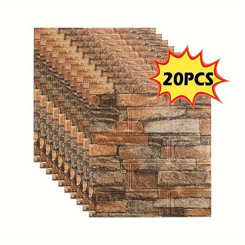 3D Stereo Brick Wall Stickers Waterproof Oilproof Self-Adhesive Indoor Decor 20 50 100 Pieces