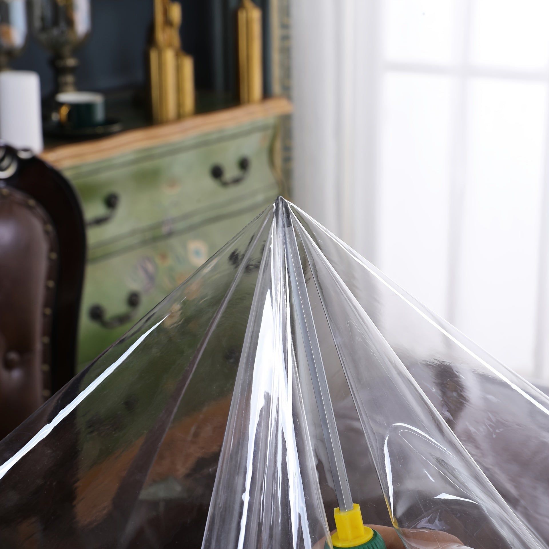 PVC Square Table Cover Non-Slip Lace Border for Kitchen Restaurant Party Home