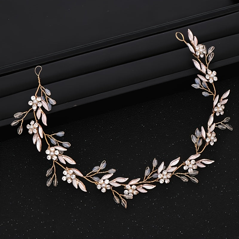 Golden Leaf Bridal Hairband for Wedding and Special Occasion
