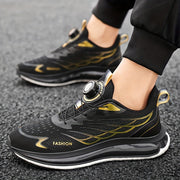 Men's Casual Sports Sneakers Breathable Mesh Low Top Round Toe TPU Sole PU Insole Shock Absorption