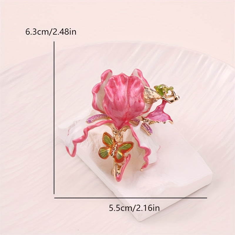 Luxury Alloy Enamel Flower Brooch Pin Elf Design Winter 2025